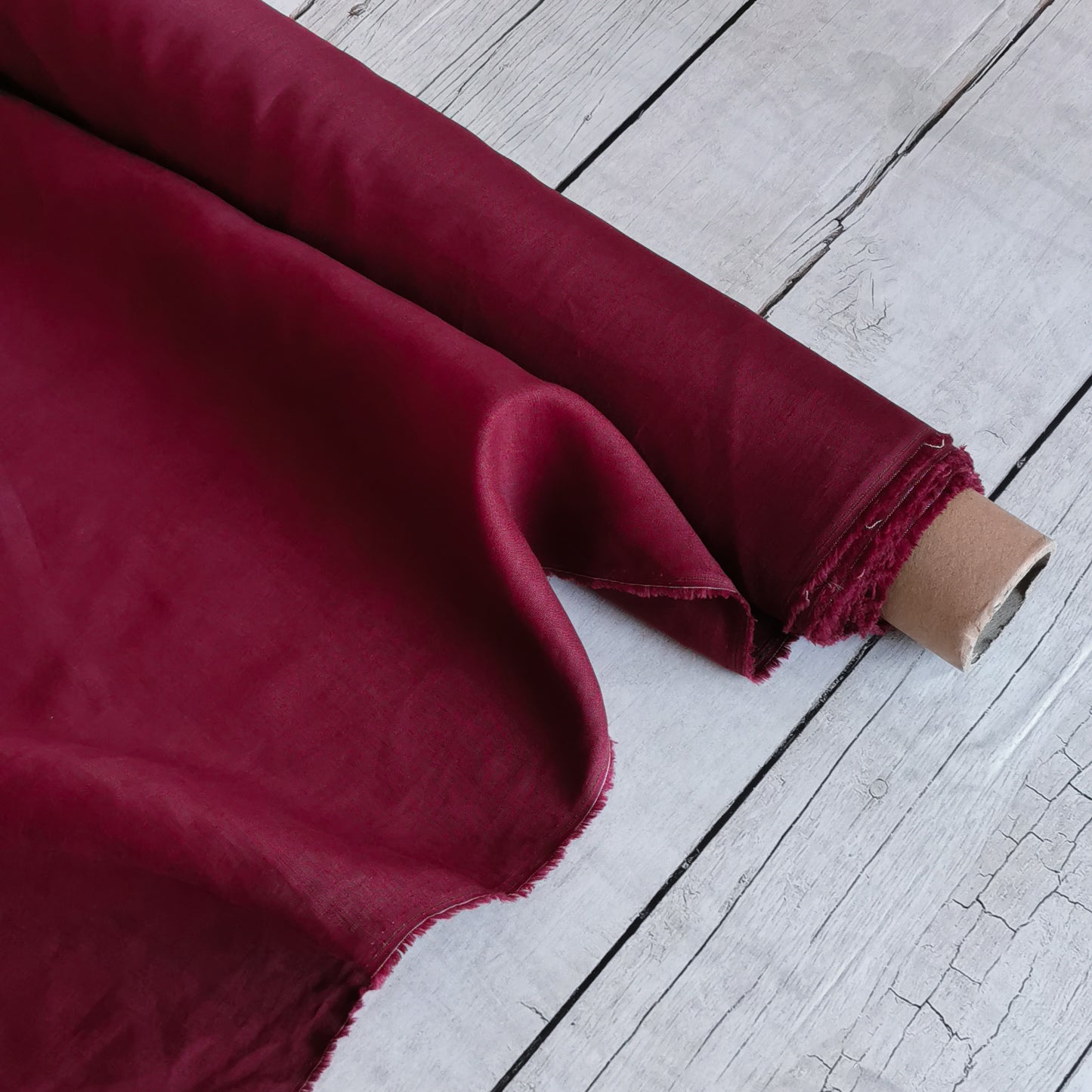 Wine Red (133) plain colour linen 150gsm