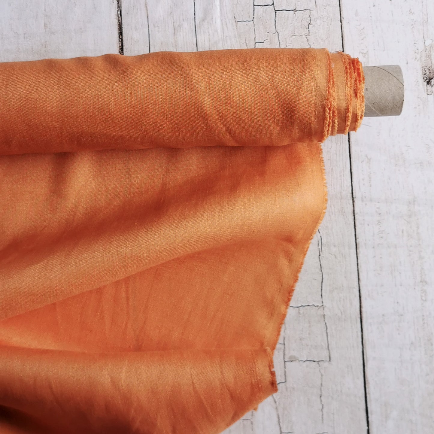 Preorder Orange (180) plain colour linen 150gsm