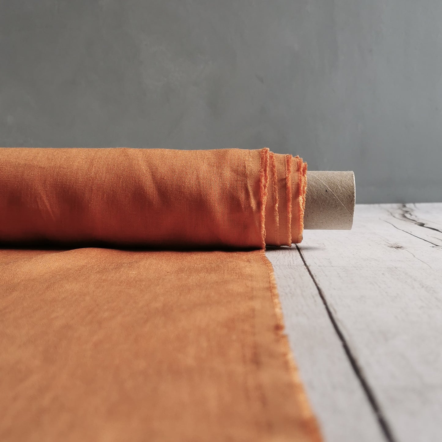 Preorder Orange (180) plain colour linen 150gsm