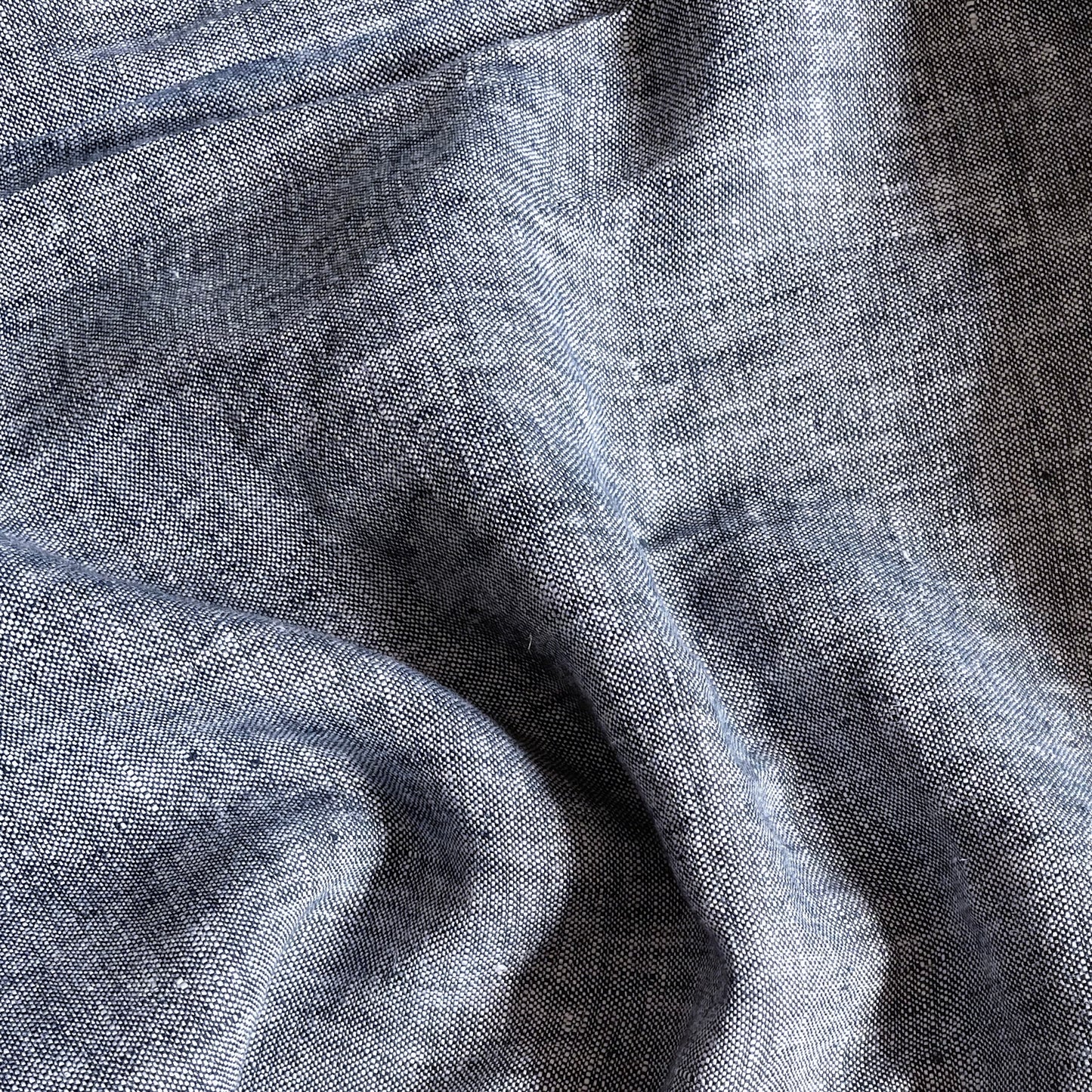 Deadstock blue chambray linen