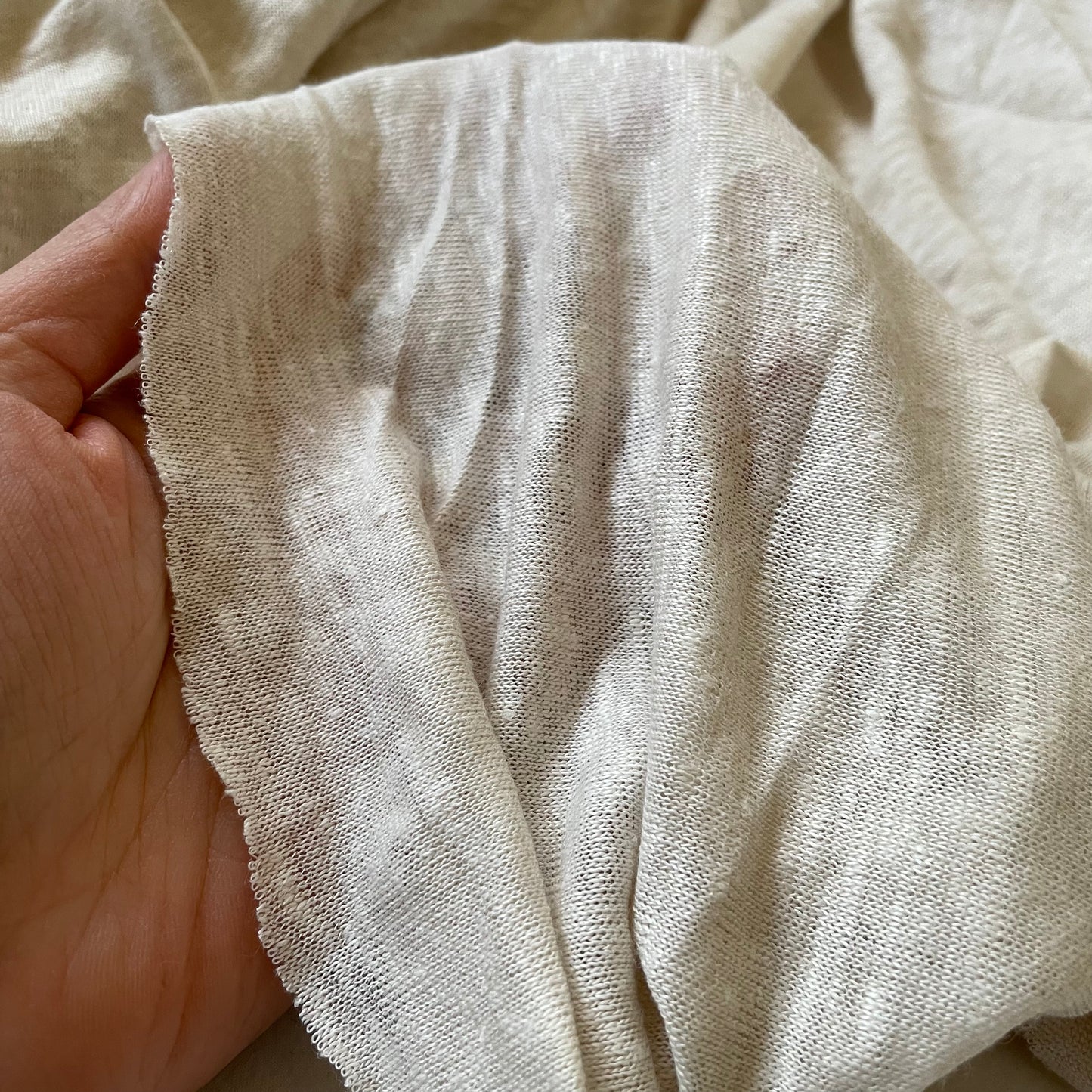 Beige jersey linen 150gsm