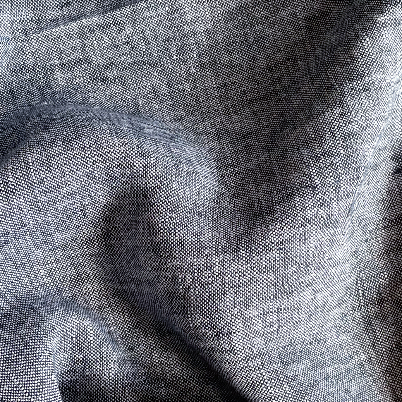 Deadstock blue chambray linen