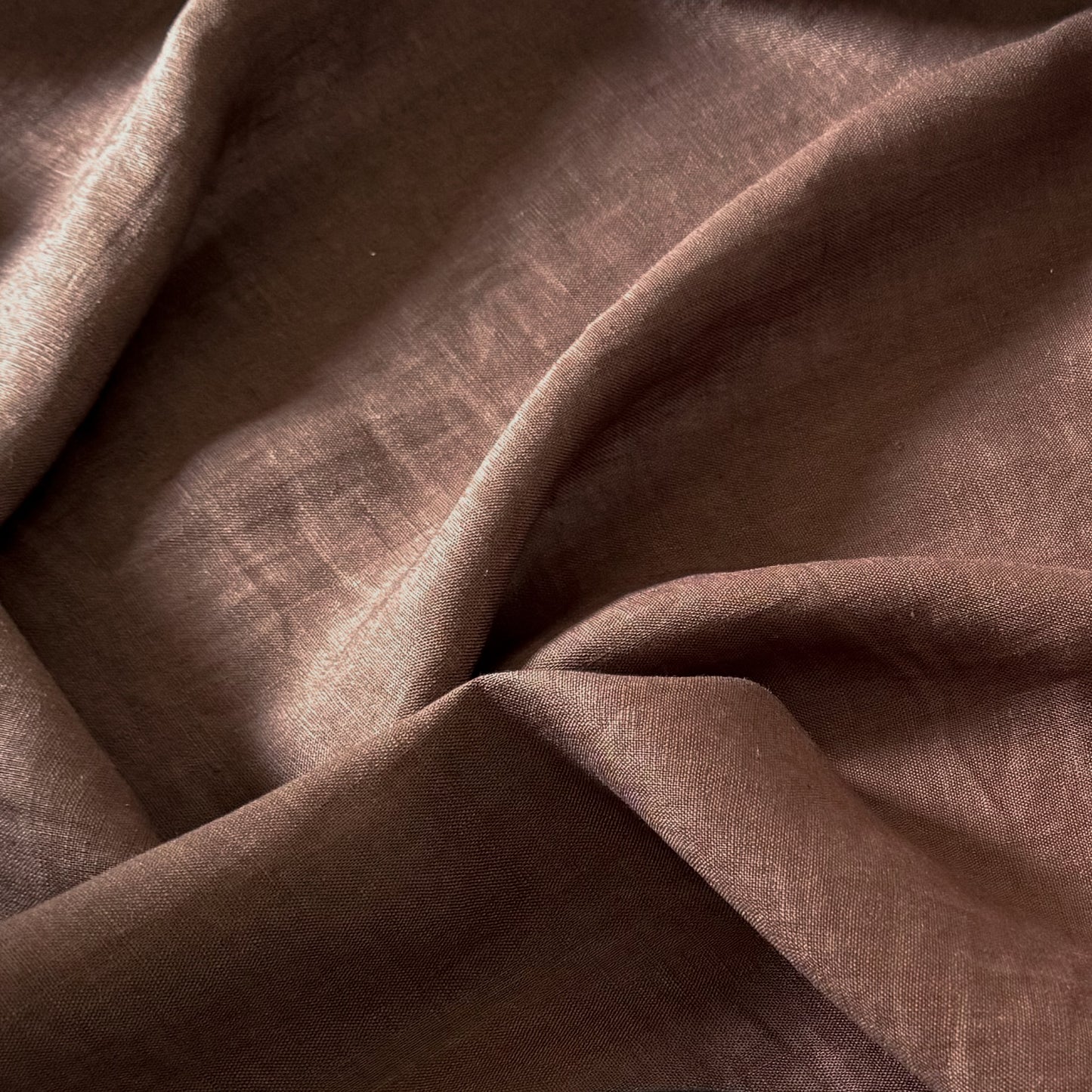 Preorder Mocha (256) plain colour linen 150gsm