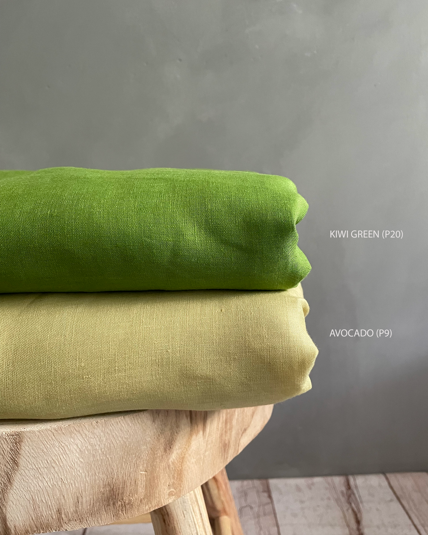 avocado lime green linen fabric