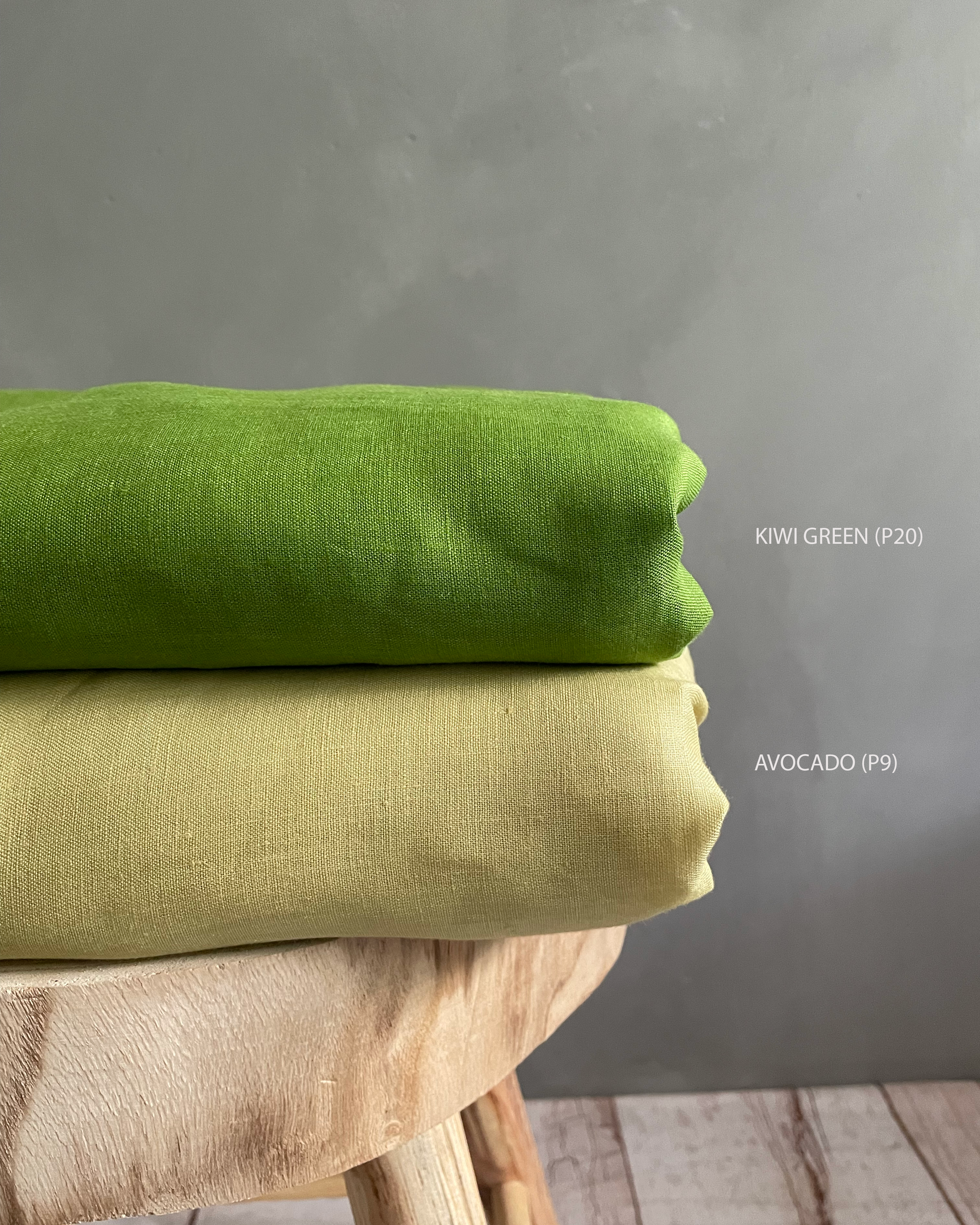 avocado lime green linen fabric