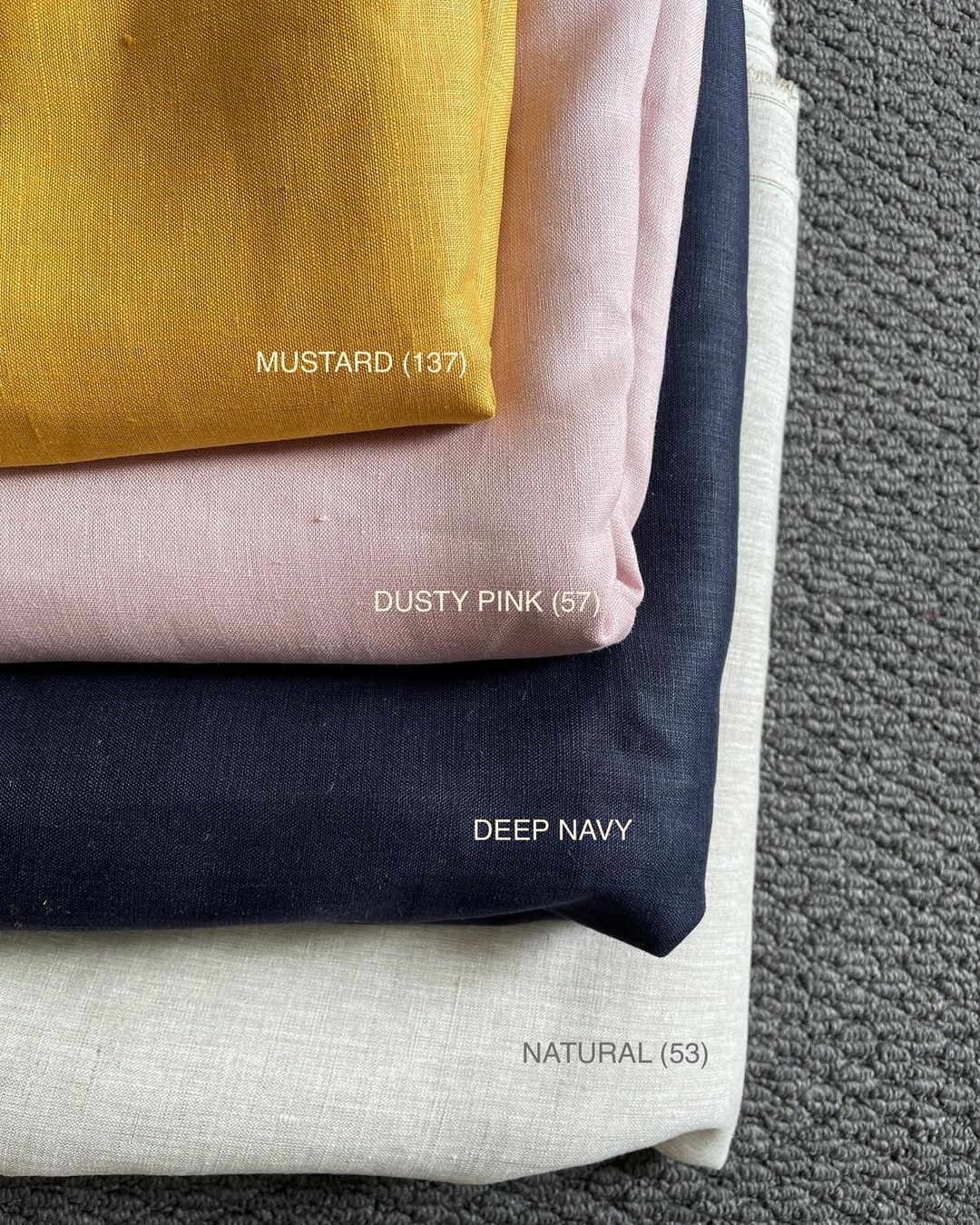 Dusty pink (57) plain colour linen 150gsm