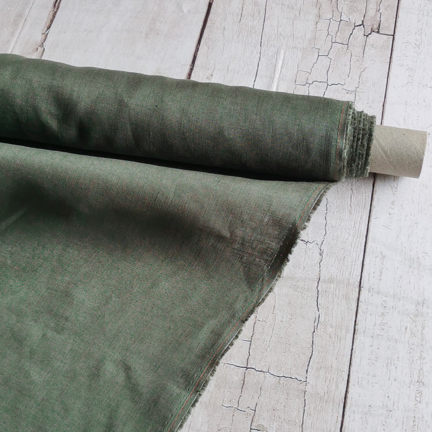 Olive (107) plain colour linen 150gsm