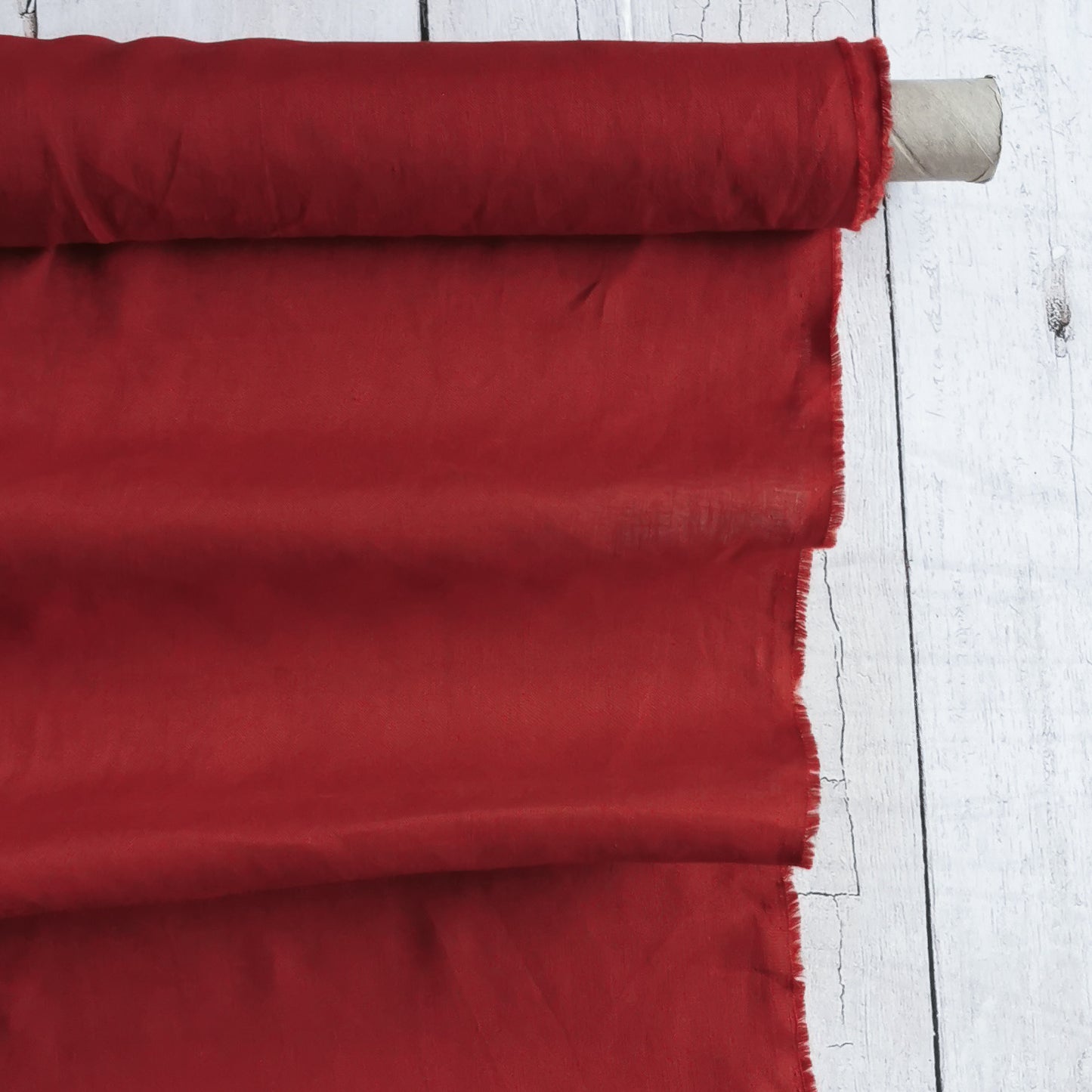 Scarlet Red (120) plain colour linen 150gsm