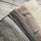 Charcoal striped pure linen fabric 120gsm