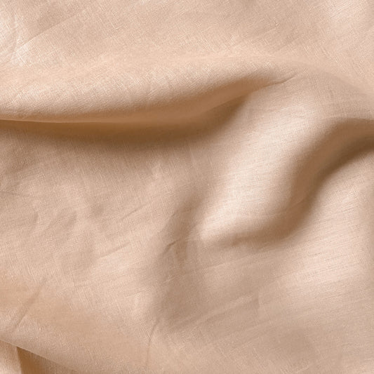 Nude Beige plain colour linen 150gsm