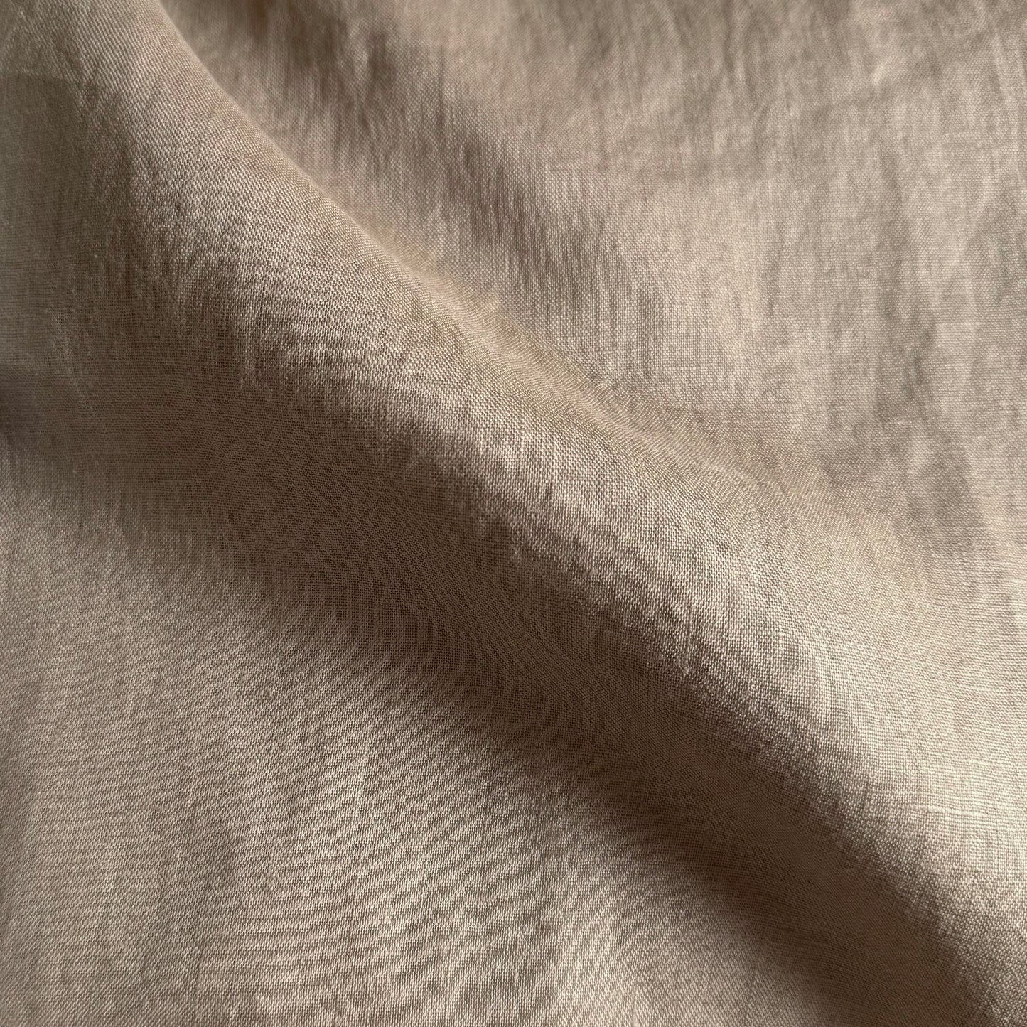 Khaki (128) plain colour linen 150gsm