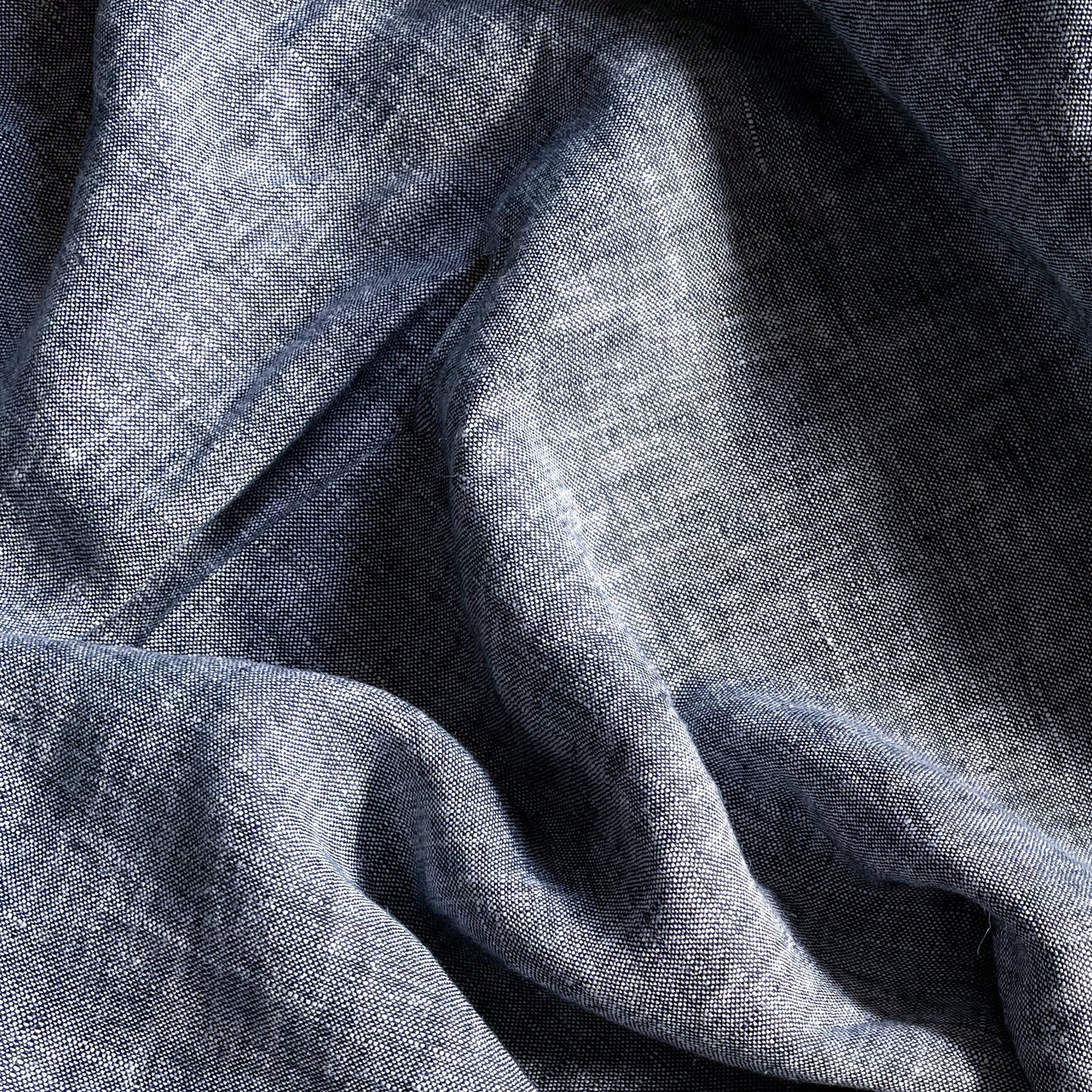 Deadstock blue chambray linen