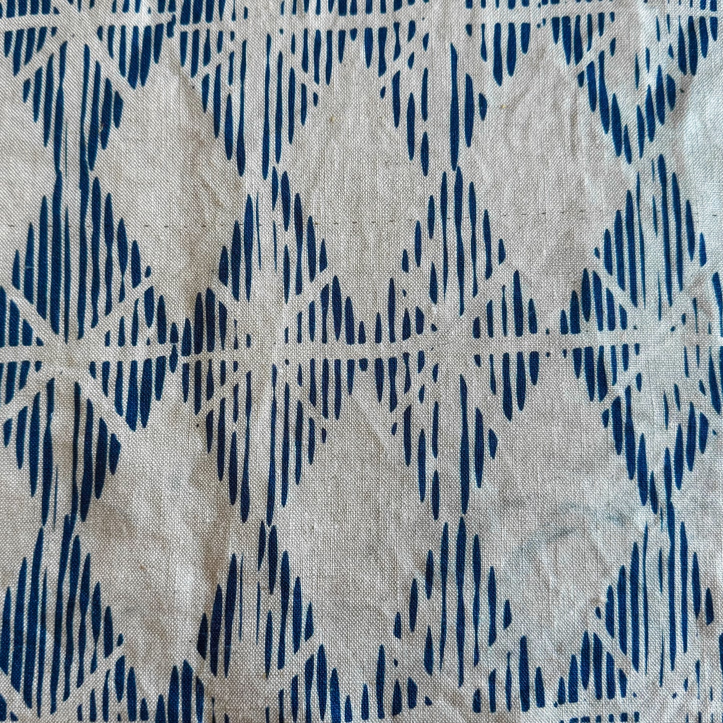 Printed thick linen - INPBLU1