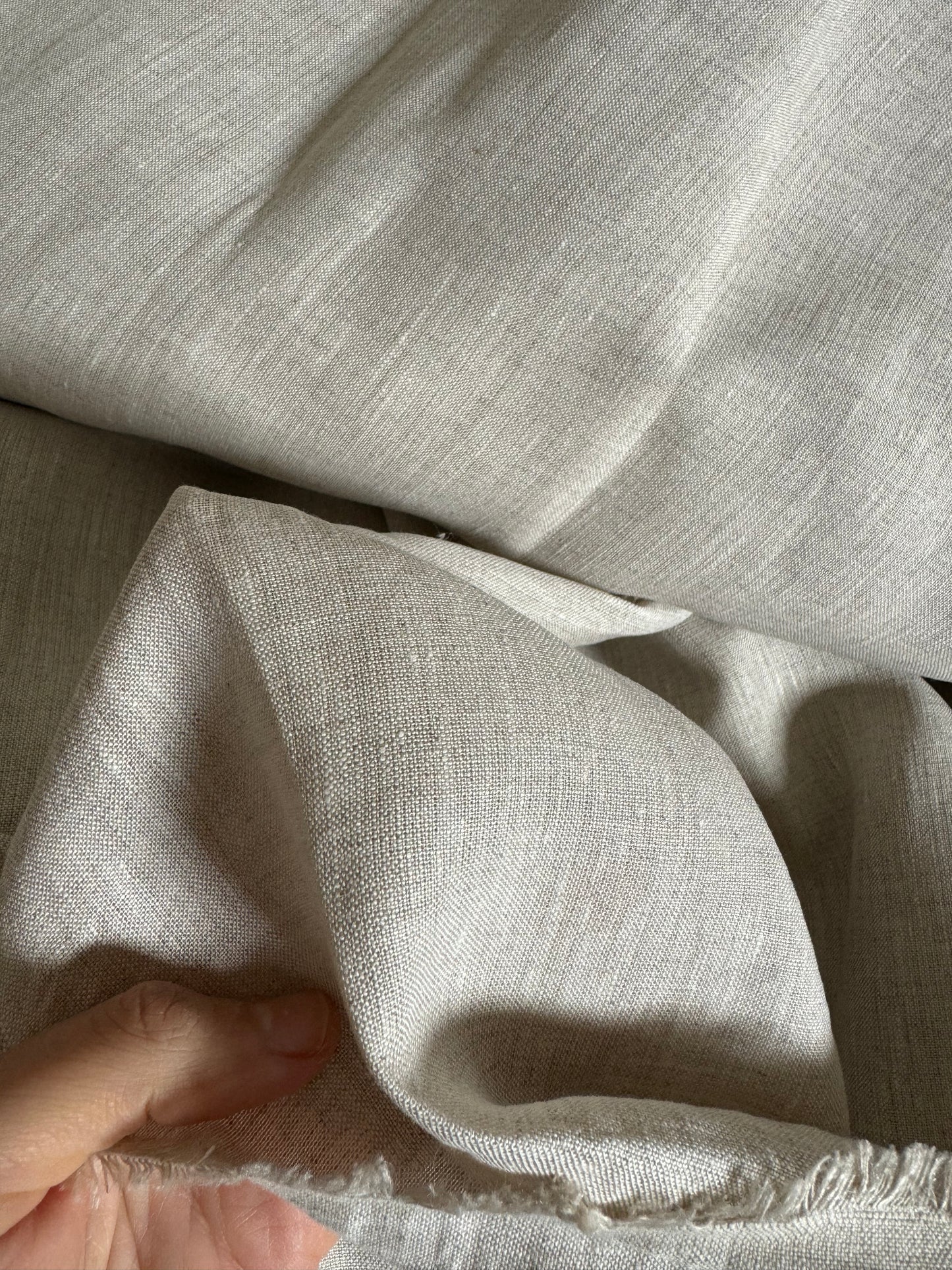 Thick natural pure linen